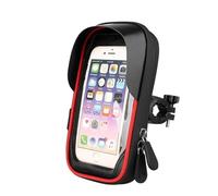 RORVECQ Soporte GPS Impermeable para Bicicleta Y Moto Multifunción con Bolsillo para Tarjetas(Rojo,Handblebar)