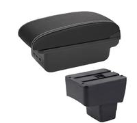 RORVECQ Versión Skyactiv Reposabrazos De Coche Caja De Almacenamiento Accesorios Coche Para Mazda CX-3 Reposabrazos Retrofit Para Mazda 2(B3 Negro blanco 3USB)