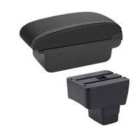 RORVECQ Versión Skyactiv Reposabrazos De Coche Caja De Almacenamiento Accesorios Coche Para Mazda CX-3 Reposabrazos Retrofit Para Mazda 2(C3 Negro blanco SIN USB)