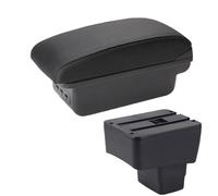 RORVECQ Versión Skyactiv Reposabrazos De Coche Caja De Almacenamiento Accesorios Coche Para Mazda CX-3 Reposabrazos Retrofit Para Mazda 2(B2 línea negra 3USB)