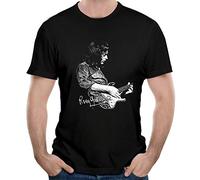 Rory T-Shirts Gallagher Camisetas de algodón de manga corta para hombre, Negro-1, 3XL