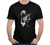 Rory T-Shirts Gallagher Camisetas de algodón de manga corta para hombre, Negro-1, 46