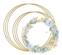 ros de Metal 9pcs Anillos de Atrapasueños Bricolaje Aro Metalico Aros para Manualidades 20 25 30 cm Anticorrosión para Tapiz de Macramé Ganchillo Decoraciones Nupciales y Más (Oro)