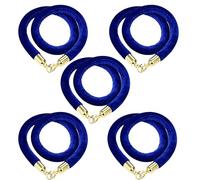 Ros de terciopelo azul marino para control de multitudes, paquete de 5 unidades con Hoo para planificación de eventos de cola, postes de seguridad al aire libre, para orientación de visitantes en