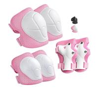 Rosa 6 Piezas Protecciones Patines Niña Rodilleras Niño Protecciones Patines Niño Adecuado Rodilleras Niño para Que Adolescentes de 3 a 12 Años lo Utilicen en Patinaje en Línea