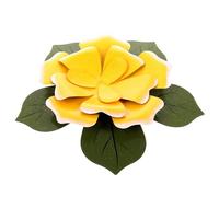 Rosa Adorno de Hierro Amarillo Colgante para Pared y Valla | Decoración Metálica de Aspecto Realista, Capas Moldeadas, Adecuado para Jardín, Cobertizo, Entrada y Verja