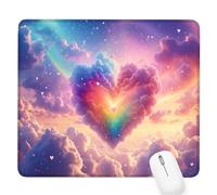 Rosa Alfombrilla de Ratón Pequeña para Juegos de Velocidad, Mouse Pad Amar 240x200x3mm Alfombrillas Ratón Tamaño Pequeña Bordes Cosidos, Impermeable, Antideslizante Alfombrilla Escritorio Mujer D-155