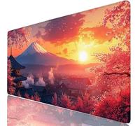 Rosa Alfombrilla Escritorio XXL 600x400 mm Japón Mouse Pad Grande, Protector de Mesa Impermeable, Alfombrilla Ratón XL con Base Antideslizante, Accesorios Oficina Modernos, Regalo para Familia H0-164