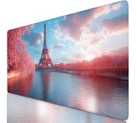 Rosa Alfombrilla Ratón XXL 520x250x3mm Mouse Pad Grande Gaming Torre Alfombrilla Escritorio con Base Antideslizante, Protector Escritorio, Resiste Salpicaduras, Mousepad para Oficina y Familia Y8-898