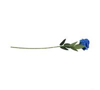 Rosa artificial individual para sala de estar, dormitorio, boda, fiesta, decoración, material de diseño realista que mantiene la integridad visual con el tiempo (azul)