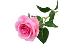 Rosa artificial individual para sala de estar, dormitorio, boda, fiesta, decoración, material de diseño realista que mantiene la integridad visual con el tiempo (rosa oscuro)