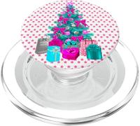 Rosa Azul Árbol De Navidad Girly Y2K Diseño De Vacaciones Estética PopSockets PopGrip para MagSafe
