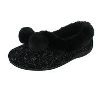 Rosa Banco Mujer Espuma Viscoelástica Tejido Pom Pantuflas Chloe