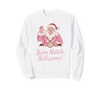 Rosa Biker Santa BUON Natale Navidad Vacaciones Navidad Sudadera