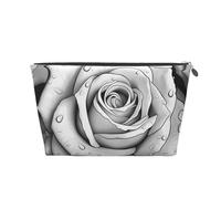 Rosa Blanca Negra, Bolsa de artículos de tocador Bolsa de Maquillaje Bolsa de cosméticos Bolsa de artículos de tocador de Viaje portátil