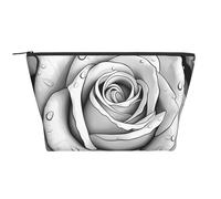 Rosa Blanca Negra, Bolsa de artículos de tocador Bolsa de Maquillaje Bolsa de cosméticos Bolsa de artículos de tocador de Viaje portátil