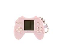 (Rosa) Bloque Tetris Blast Mini Gamepad Juguete Retro Llavero Electrónico Adornos Colgantes