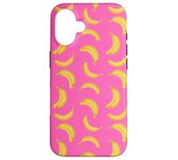 Rosa Caliente Banana Patrón Lindo Teléfono Fruta Carcasa para iPhone 16