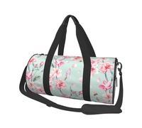Rosa Cerezo Flor Verde Azulado Primavera, Bolsa de Viaje de Gran Capacidad, Bolso Redondo, Bolsa de Viaje Deportiva, Bolsa de Mano, Bolsa de Fitness