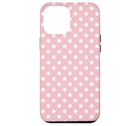 Rosa Claro Blanco Lunares Patrón Estético Lindo Polkadot Carcasa para iPhone 12 Pro MAX