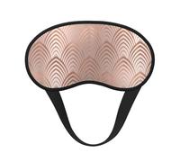 Rosa, cobre, gris, art déco, conchas marinas, escamas, Cubiertas oculares completas, antifaces para dormir que bloquean la luz, orejeras opacas para dormir