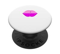 Rosa Color Corazones Besos Gráfico Rosa PopSockets PopGrip Adhesivo