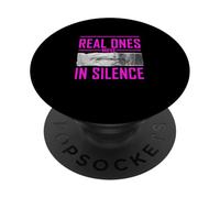 Rosa Color Real Ones Move In Silence Gráfico Rosa PopSockets PopGrip Adhesivo