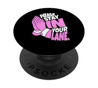 Rosa Color Your Lane Is Marked Pink Graphic PopSockets PopGrip Adhesivo