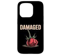 Rosa dañada - Vintage Sad Feeling Broken Heart Flower Carcasa para iPhone 15 Pro