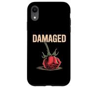 Rosa dañada - Vintage Sad Feeling Broken Heart Flower Carcasa para iPhone XR