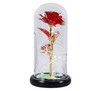 Rosa de eternidad en cristal, rosa de Navidad arcoíris, rosa artificial eterna, rosa artificial eterna, rosa artificial eterna, rosa de cristal creativa iluminada, rosa romántica de Navidad arcoíris