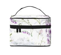 Rosa de Flor de acordeón de acuarelaBolsa de Maquillaje, Bolsa de Cosméticos Portátil para Mujer-Organizador de Cosméticos de Viaje, Regalo para Momentos Especiales