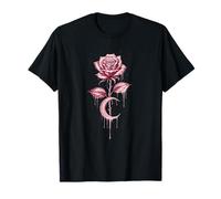 Rosa de goteo mágica mística hermosa rosa minimalista Camiseta