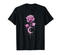 Rosa de goteo mágica mística hermosa rosa minimalista Camiseta