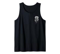 Rosa de goteo mágica mística hermosa rosa minimalista Camiseta sin Mangas