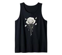 Rosa de goteo mágica mística hermosa rosa minimalista Camiseta sin Mangas