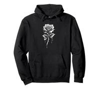Rosa de goteo mágica mística hermosa rosa minimalista Sudadera con Capucha