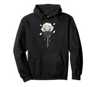 Rosa de goteo mágica mística hermosa rosa minimalista Sudadera con Capucha