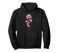 Rosa de goteo mágica mística hermosa rosa minimalista Sudadera con Capucha