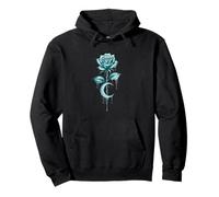 Rosa de goteo mágica mística hermosa rosa minimalista Sudadera con Capucha