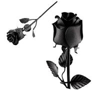 Rosa de Hierro forjada a Mano - 100 % forjada en Hierro Negro Aniversario