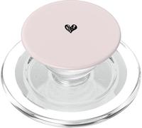 Rosa Dibujado a Mano corazón Amor Minimalista PopSockets PopGrip para MagSafe