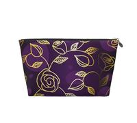 Rosa Dorada-Púrpura, Bolsa de artículos de tocador Bolsa de Maquillaje Bolsa de cosméticos Bolsa de artículos de tocador de Viaje portátil