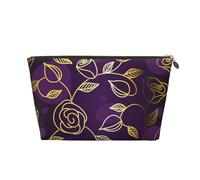 Rosa Dorada-Púrpura, Bolsa de Maquillaje Bolsa de cosméticos Bolsa de artículos de tocador de Viaje portátil Bolsa de artículos de tocador