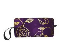 Rosa Dorada-Púrpura, Bolsa de Maquillaje Bolsa de cosméticos Bolsa de artículos de tocador de Viaje portátil Bolsa de Maquillaje