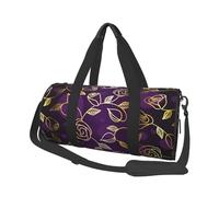 Rosa Dorada-Púrpura, Bolsa de Viaje de Gran Capacidad, Bolso Redondo, Bolsa de Viaje Deportiva, Bolsa de Mano, Bolsa de Fitness