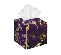 Rosa Dorada y púrpura,Dispensador de pañuelos, Funda para Caja de pañuelos, dispensador de pañuelos