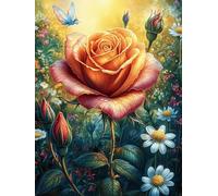 Rosa en un jardín mágico Puzzle 1000 Piezas Cartón Grueso para Toda La Familia Sueño Mágico de Ciencia Ficción Desarrollo Lógica Agilidad Mental Actividad Hacer En Grupo Idea De Regalo 1000 PCS