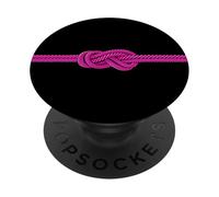 Rosa Escalada Vela Figura Ocho Nudos Cuerda Montañismo PopSockets PopGrip Adhesivo