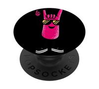 Rosa Espuma Dedo Roca Mano Signo Mascota gráfico Gafas de Sol PopSockets PopGrip Adhesivo